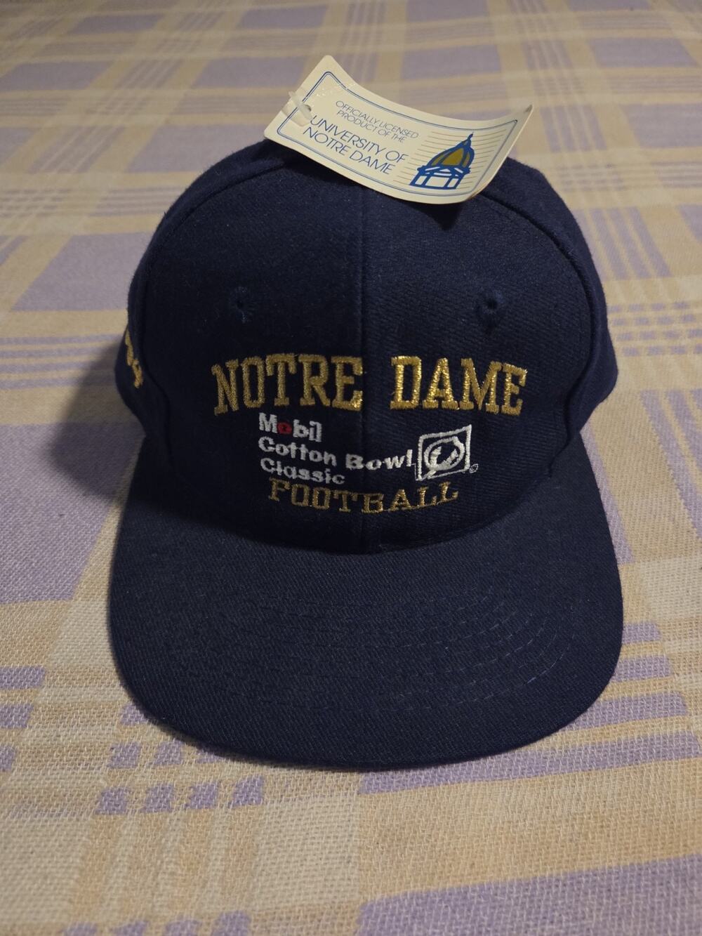 Vtg NWT 1994 Mobil Cotton Bowl Notre Dame Fightin Irish Cap Snapback Hat Rare